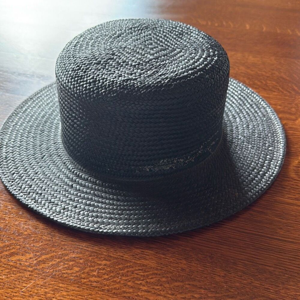 Vintage ESPIRIT Black Straw Hat Women’s Size Small - Picture 6 of 11